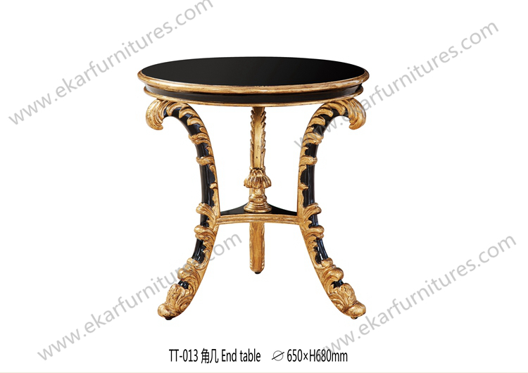 See larger image 2015 New Design Antique Carven wood 3 leg corner table TT-013