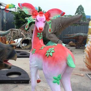 China Lighting Customizable Fiberglass Deer For Theme Park wholesale