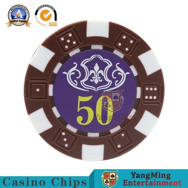 Quality 11.5g Iron Core Plastic Chip Texas Baccarat Poker Table Top Game Chip Set for sale