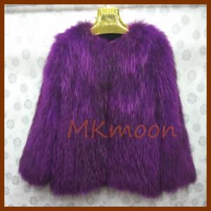 China knitted Raccoon fur coat -R132# wholesale