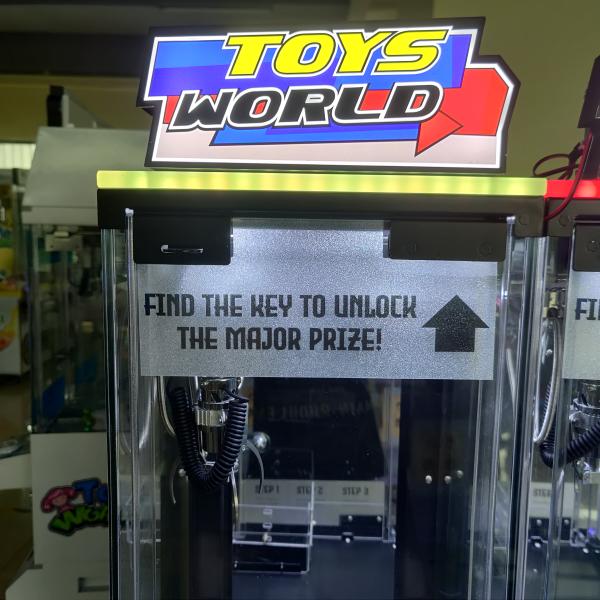 Playfun Black No Roof Toys World Coin Operated Mini Crane Claw Game Plush Doll Crane Claw Game Machine for Kids