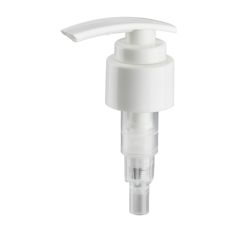 28-400 Silver PP Plastic Lotion Dispenser Pump Long Nozzle With Dip Tube Clip Switch