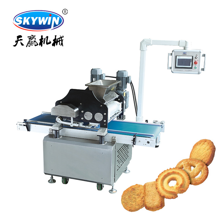Commercial 400mm Cookies Biscuit Making Machine Wire Cutting And Depositing By PLC Control