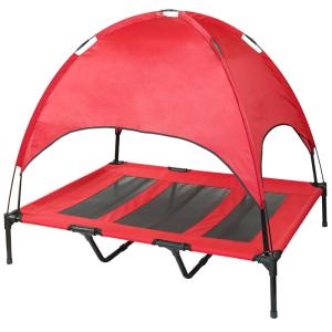 China 600D 30in Raised Canopy Dog Bed Moisture Proof Portable wholesale
