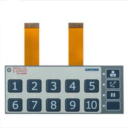 China Emboss Buttons Waterproof Flexible Membrane Switches with LED wholesale