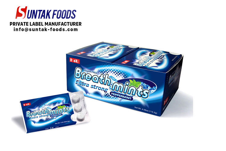 Fresh Breath Sugar Free Chewy Candy , Round Peppermint Candy Tooth Friendly