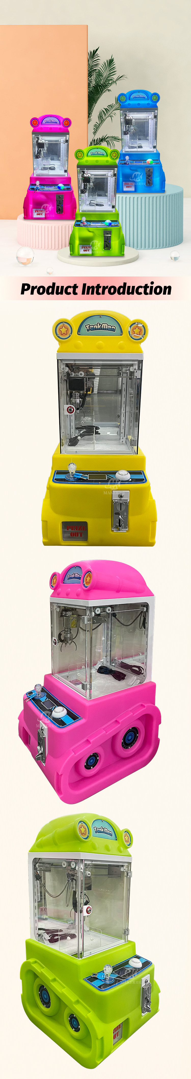 Manufacture Wholesale 3-5inch Mini Toy Claw Machines For Kids Mini Plush Toy Claw Machine Kit Toy Crane No reviews yet 4