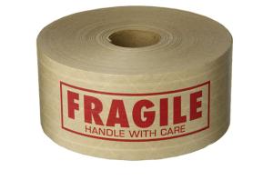 China Water Activated Reinforced Kraft Paper Tape, Environmentally Friendly Printing Logo 70mm X 50yards wholesale