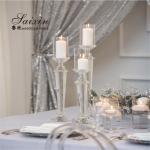 ZT-026 wedding accessories decoration set single crystal pillar candle holders