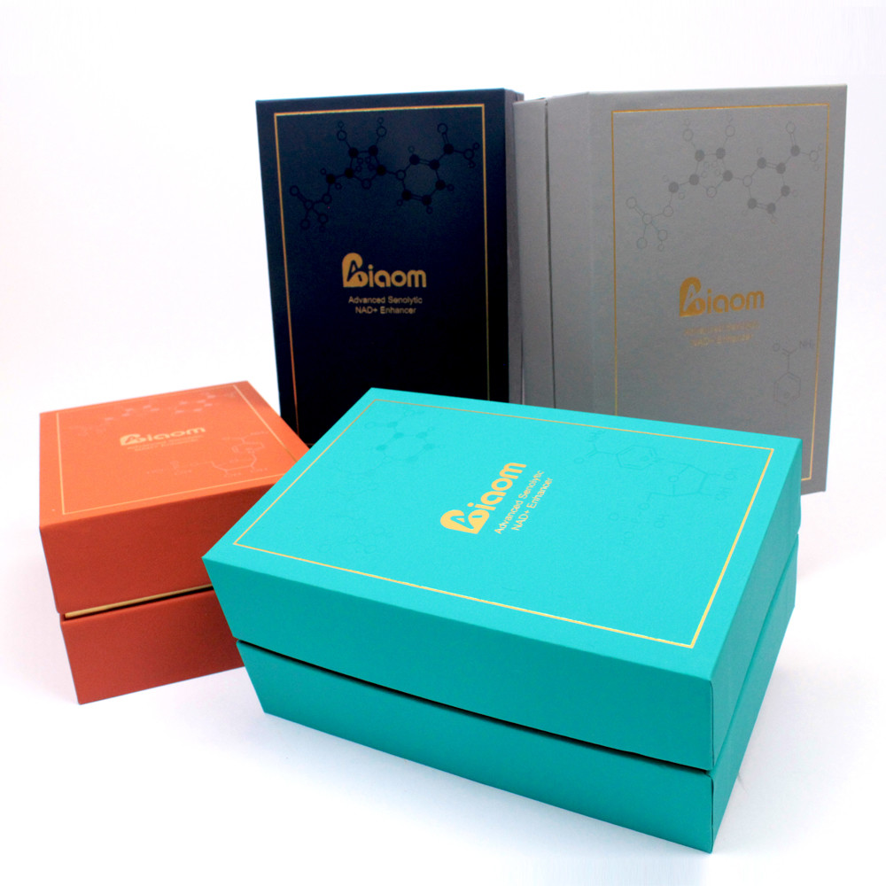 Custom Paperboard Packaging Box With Glossy UV And Golden Foil Logo