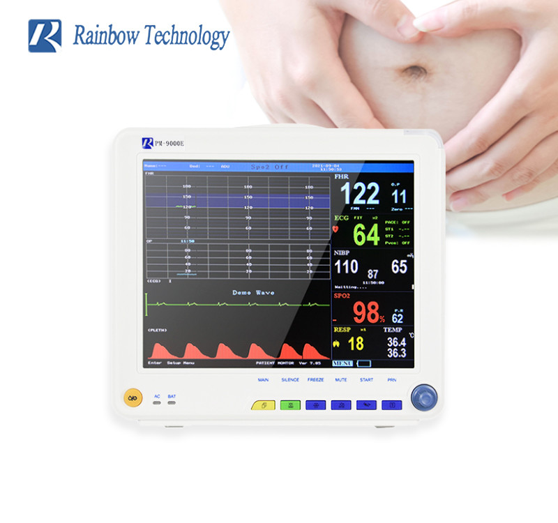 Multi Parameter Maternal Fetal Monitor Optional Mobile Cart For Pregnant