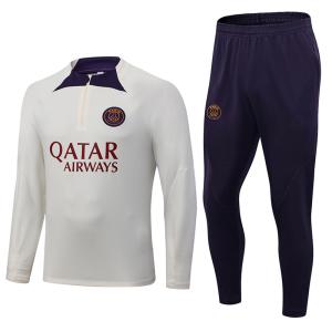 China Ivory Full Zip Football Team Tracksuits Training Kit Set wholesale