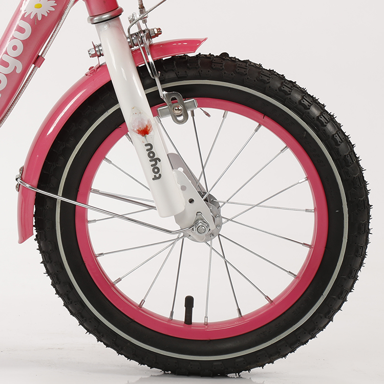 Customization 12 14 16 18 Inch Children Bike With Training Wheels And Color Matching Plastic Basket
