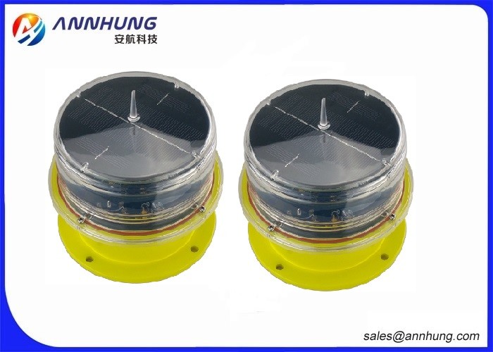 GPS Function DC6.4V Solar Powered Aviation Lights For Tower Crane