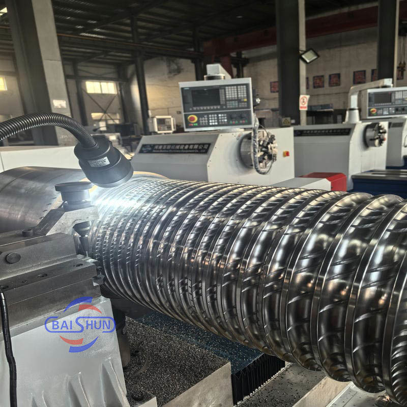 Large Size Roller Grooving CNC Roll Rib Cutting And Marking Machine