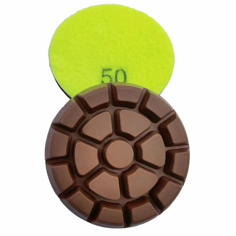 3" Copper Bond Transitional Diamond Pads for concrete corner grinding and polishing Grit #100 #200