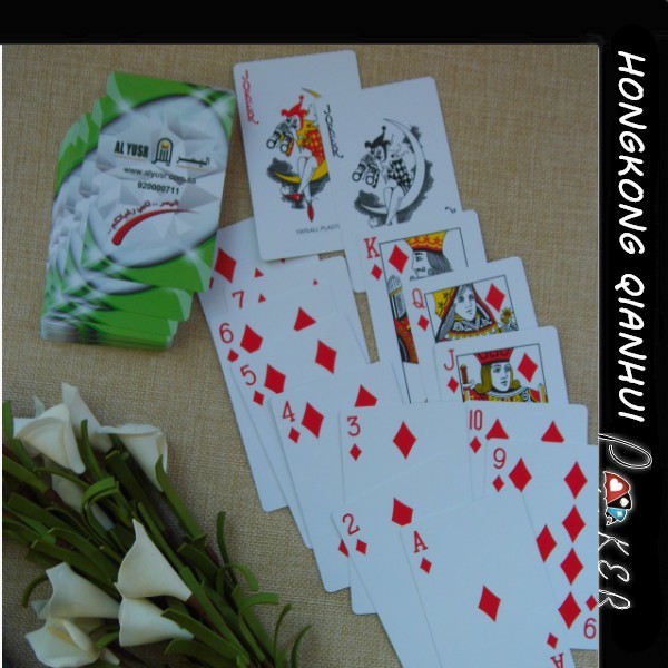 AL YUSR CUSTOM WATERPROOF 100 PLASTIC PLAYING CARDS IN PVC BOX FOR ARABIA MARKET