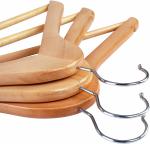 handcrafted Wooden Suit Hangers Smooth Finish Solid Wood Coat Hanger