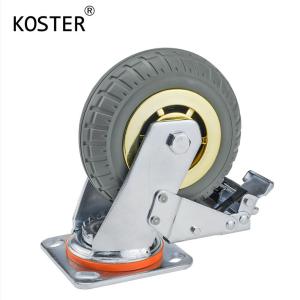 China 300kg Heavy Duty Golden Caster Wheel With Brake And Durable 4 Inch/5 Inch/6 Inch/8 Inch wholesale
