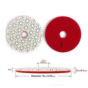China Wet Flexible Resin 4 Inch Grinder Polishing Pads 100mm wholesale