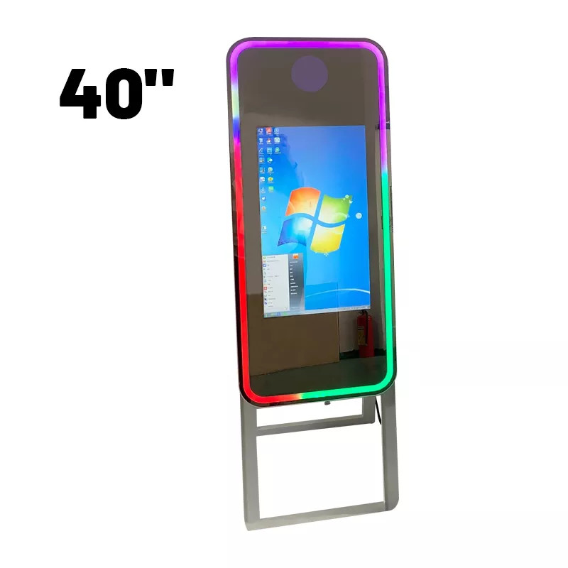 Mini Computer Portable Selfie Mirror Photo Booth Transport Glass Remote Control