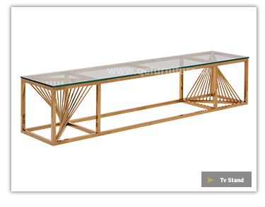 12mm Glass Stainless Steel Side Tables 49x49x51cm Golden Frame