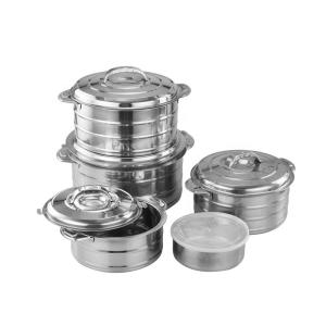 China Household soup pot stainless steel 5pcs stock pot set direct selling wholesale