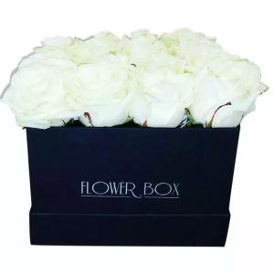 China Square cardboard box popular kraft paper flower box preserved rose box wholesale