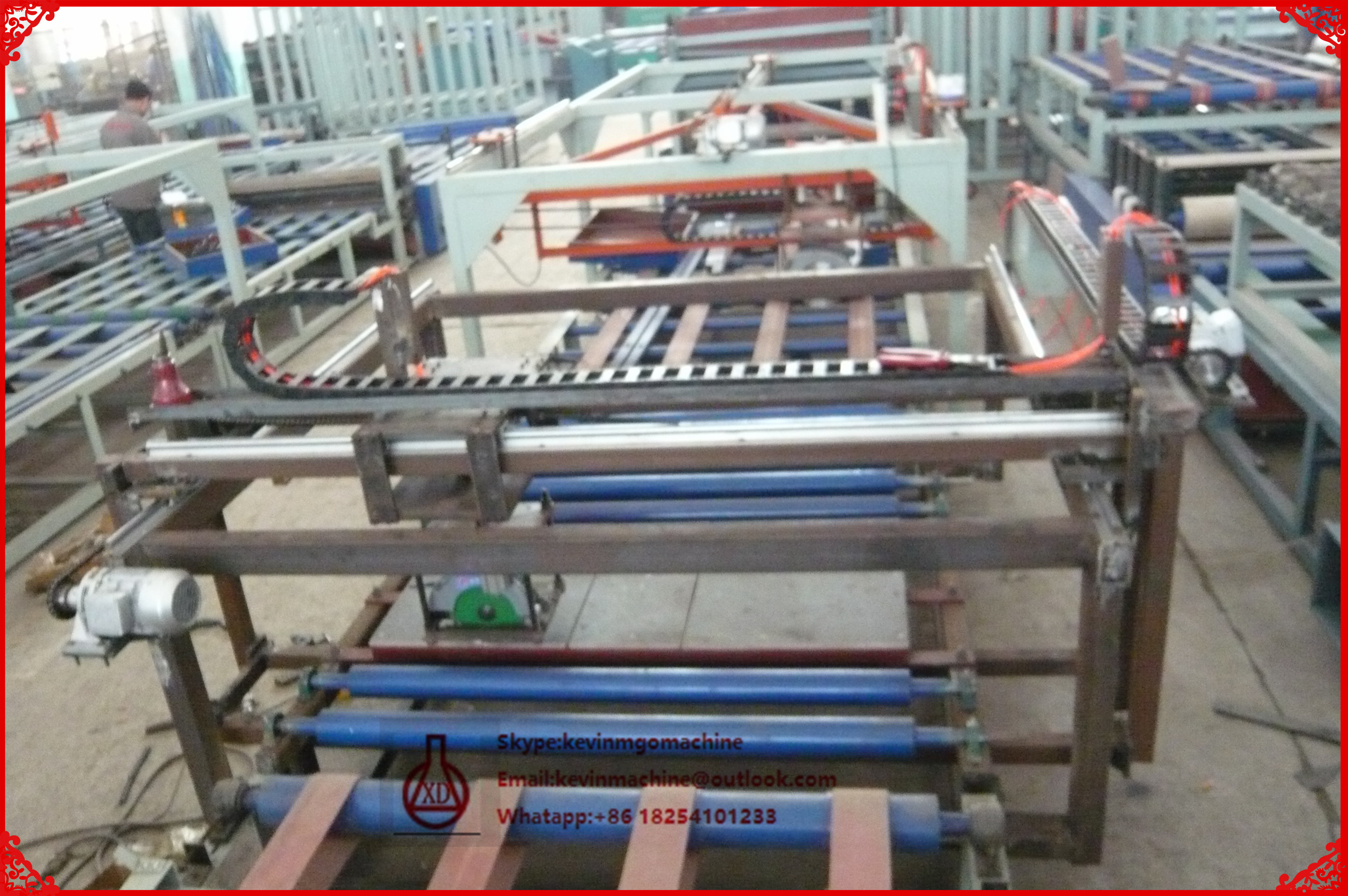 China Automatic fireproof mgo Board production line With Larger Capacity 1500 sheets
