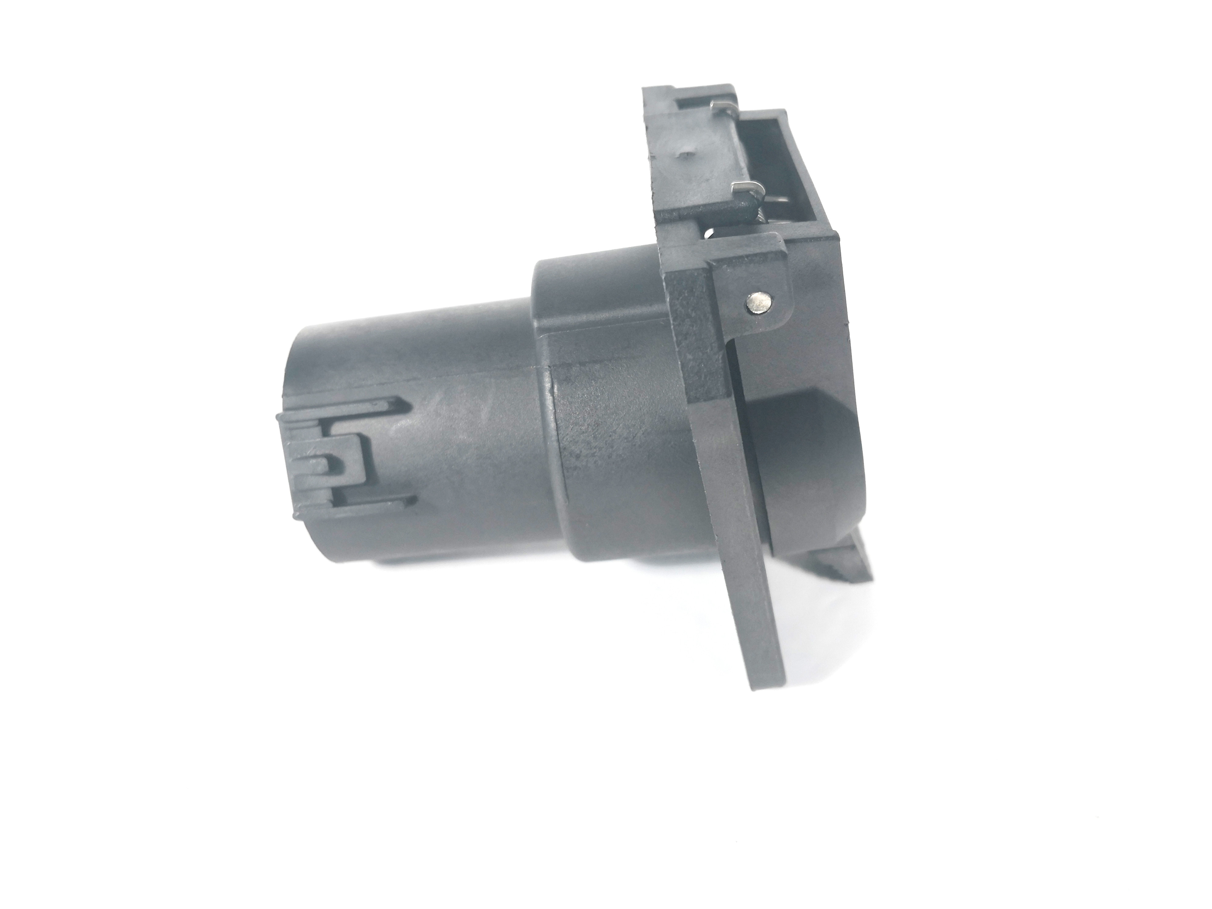 Black Trailer Cable Connector 7 Way Blade Socket Truck Trailer Wiring Connector