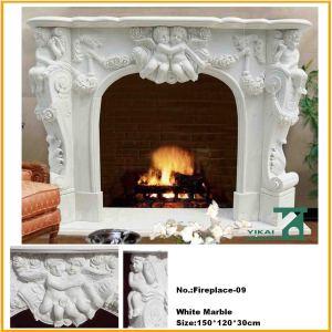 China White Marble Figure Fireplace Mantel wholesale