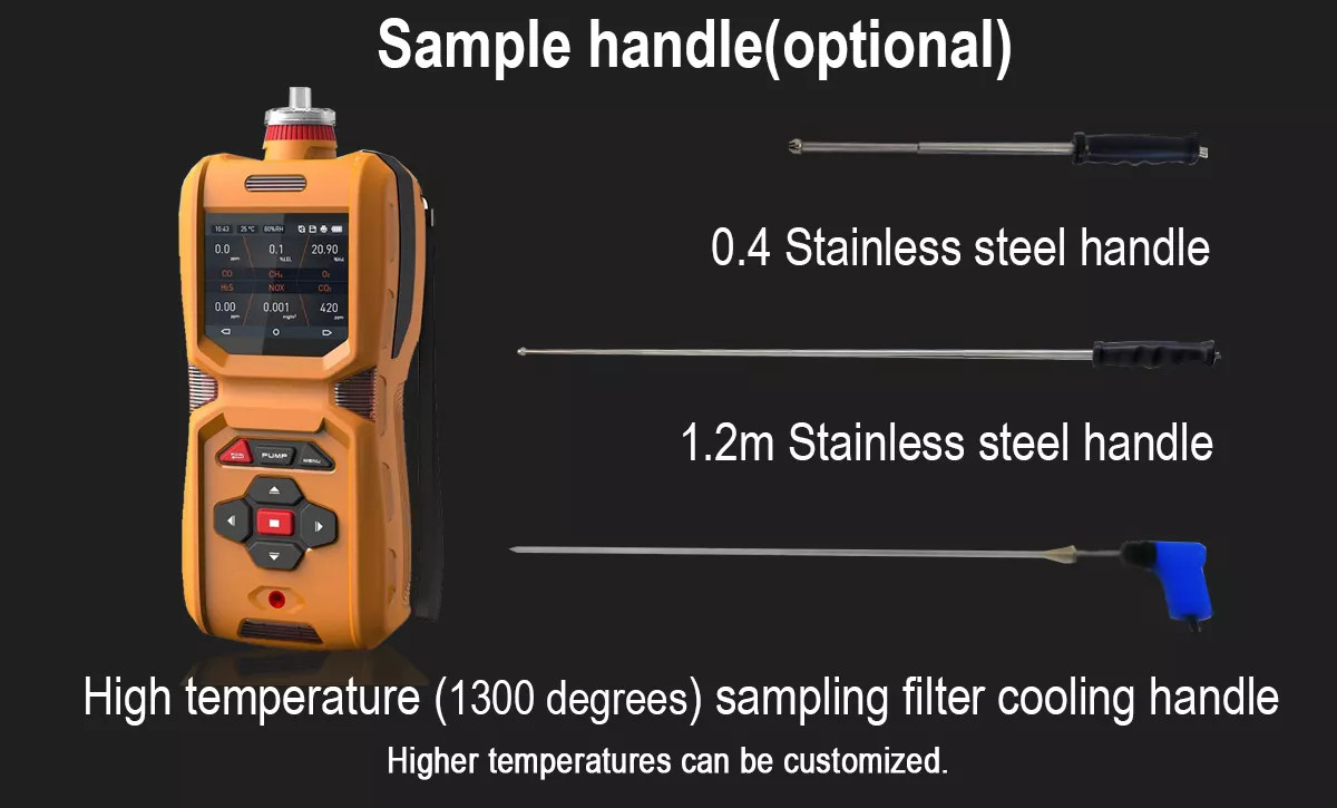 Zetron Ms600 Portable 6 In 1 Multi Gas Detector Built In Suction Pump Bluetooth Printer 1% Fs Accuracy