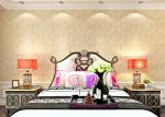 Golden Damask Pattern European Style Wallpaper For Living Room