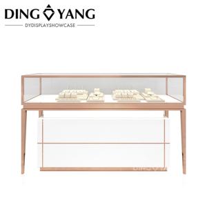 China Rose Golden Custom Glass Jewellery Display Cabinet With Good Quality And Good Price, Showcases Factory Directly Sell wholesale
