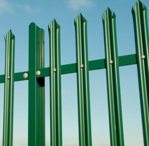 China 2mm 2.5mm 3mm Green Industria Metal Palisade Fencing Hot Dipped wholesale