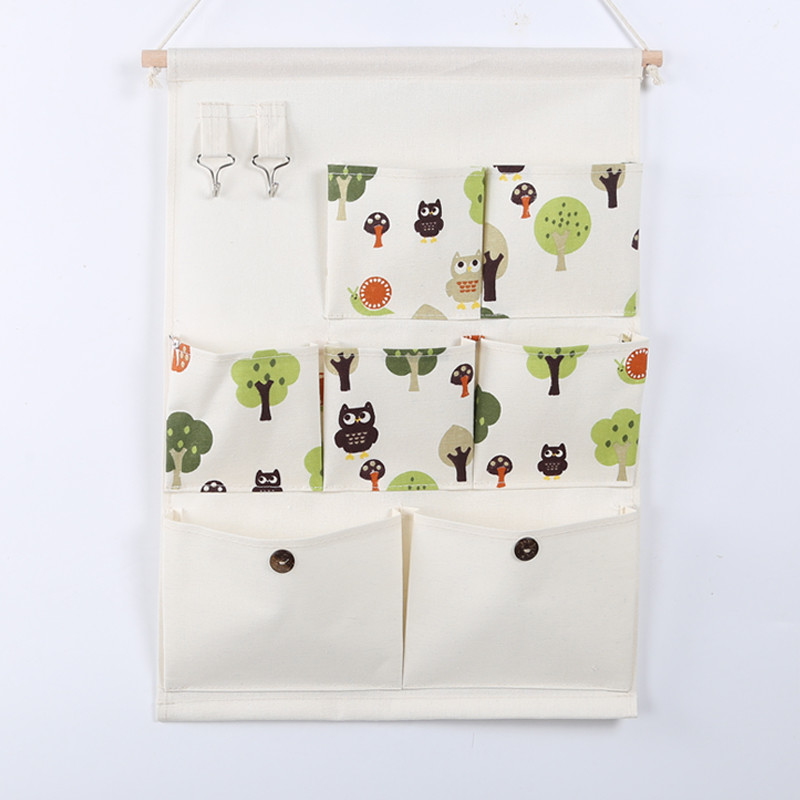hanging storage bag pockets organizer door wall chest holder customized hedgehog whale owl