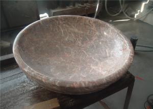 China Red Agate Marble Bathroom Sink , Stone Bowl Basin Beautiful Appearance wholesale
