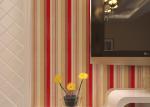 Washable Living Room Striped Wallpaper / Modern Embossed Wall Coverings , CE CSA