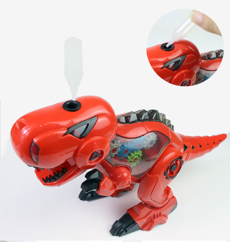 MODEL TOY Children's Electric Spray Roller Dinosaur with Walking and Tail Swinging