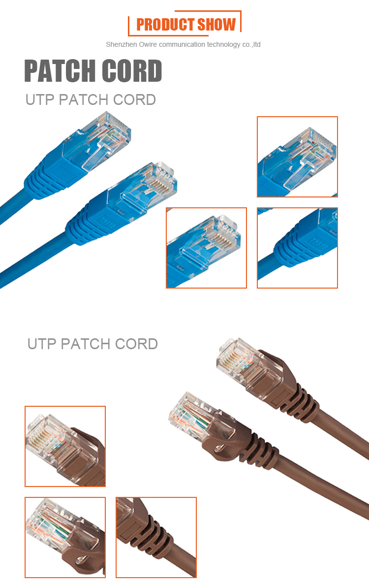Cat5E Cat6 Ethernet Patch Cable 3M 1000Mbps With RJ45 Golden Plated Connector