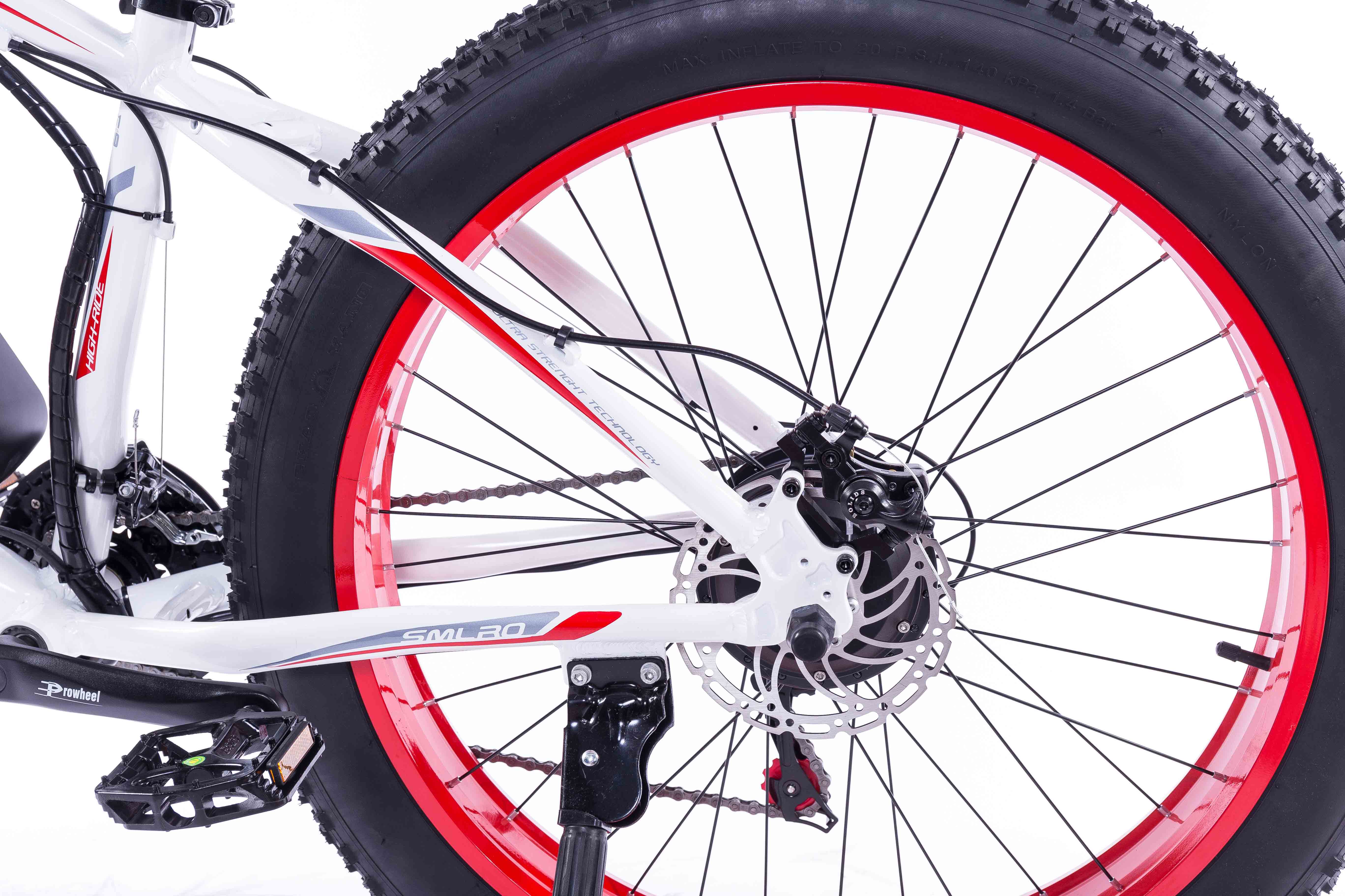 Brushless Electric Snow Bike , 48v 350w Fat Tire Electric Bicycle For Adults