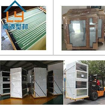 Double Glass Sliding Three Track UPVC Windows And Door 62 80 88 109 Type
