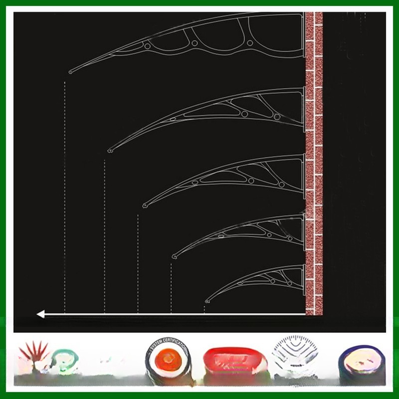 600mm Polycarbonate Awning Canopy Window With Plastic Bracket
