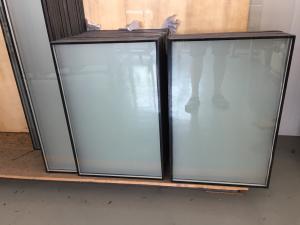 China Double Pane 5mm 5A Acid Etched Insulated Glass Door Panels One Side Replacement wholesale