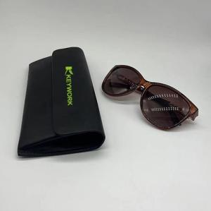 China Black Fashionable Vogue Customized Logo Soft Leather Spectacle Velvet Pouch wholesale