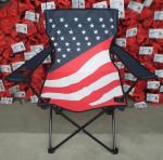 Customizable Logo Countries Flag Printed Folding Metal Camping Beach Chair