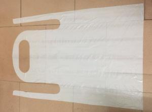 China Oilproof Biodegradable Disposable Aprons , 69 X 107cm Protective Clothing Aprons wholesale