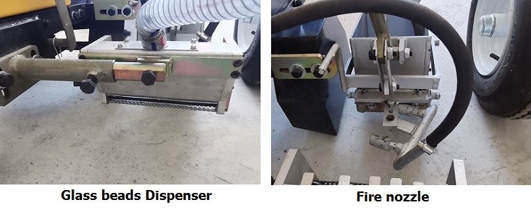 Hand Pushing Parking Line Striper Street Striping Machine 1.2-3mm Adjustment Range
