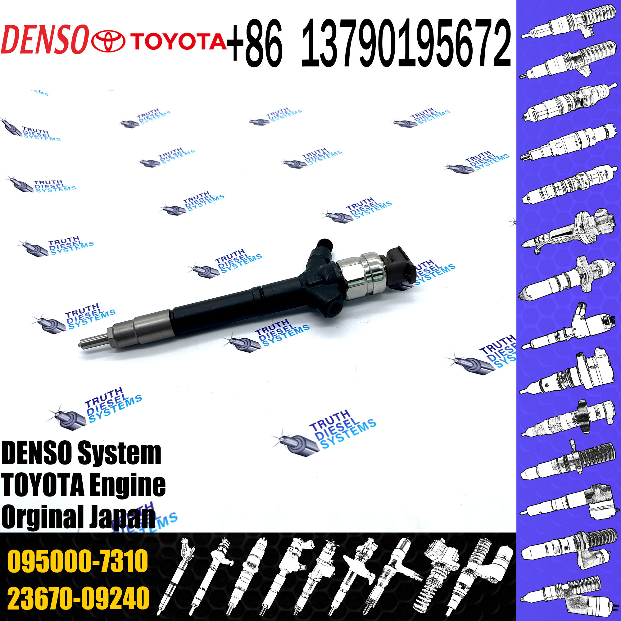 Plastic Common Rail 095000-7300 095000-7310 For Toyota- Denso Injector 095000-7670 23670-09280 Made In China