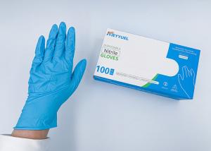 China Disposable CE FDA Nitrile Chemical Resistant Gloves Latex Free / Antibacterial wholesale